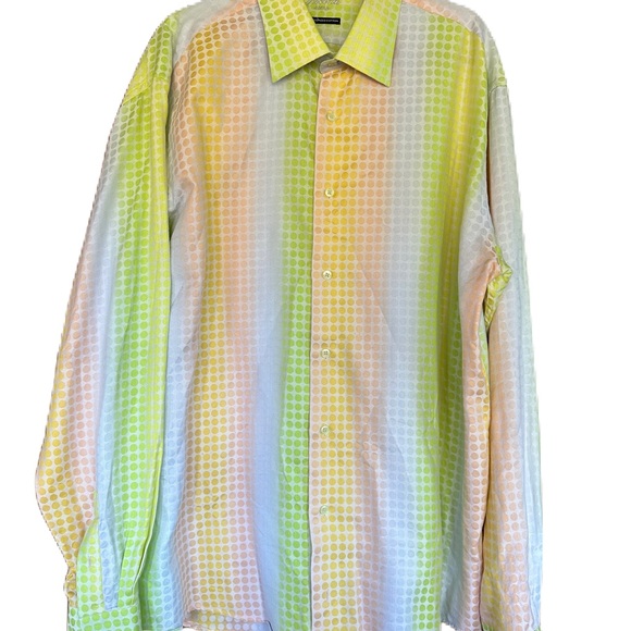 Visconti AOMO Long Sleeve Button Down Multicolor. Size 2 XL - Picture 1 of 9